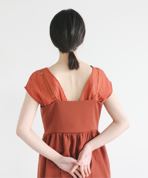 kaene（カエン）の「3wayビスチェワンピース（ドレス・レディース・ブラック/テラコッタ・38/36）」の10枚目の写真