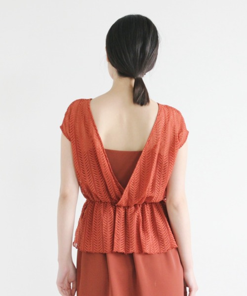 kaene（カエン）の「3wayビスチェワンピース（ドレス・レディース・ブラック/テラコッタ・38/36）」の7枚目の写真