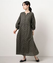 Samansa Mos2 blue | エスニックフラワーワンピース(ワンピース)