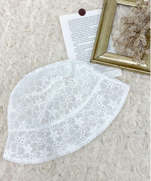 apres jour（アプレジュール）の「【apres jour×ARIAZ】レースバケットハット（ハット・レディース・ブラック/オフホワイト・FREE）」の5枚目の写真