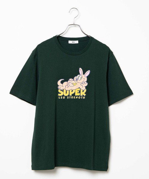 WEGO（ウィゴー）の「WEGO/キャラモチーフロゴプリント半袖Tシャツ（Tシャツ/カットソー・メンズ・オートミール/ダークグリーン・SMALL/X-LARGE/MEDIUM/LARGE）」の13枚目の写真