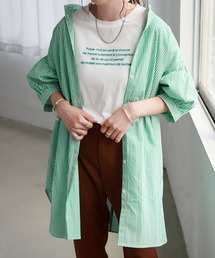 DISCOAT | ストライプバンドカラーシャツ(シャツ/ブラウス)