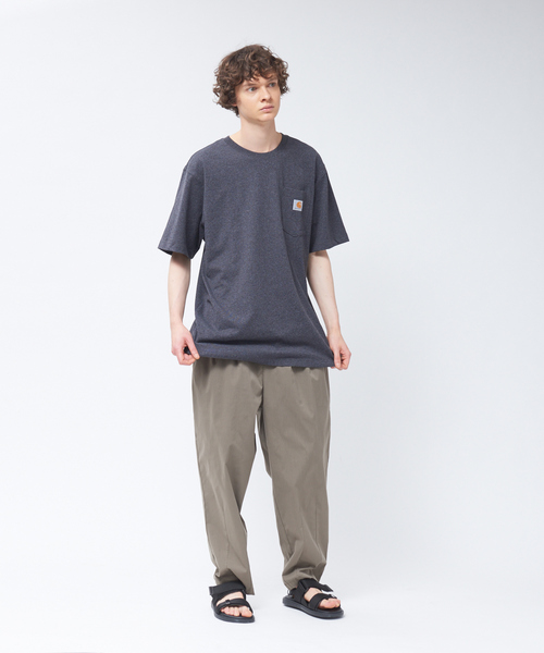 Carhartt（カーハート）の「【Carhartt / カーハート】 ロゴ ポケットTシャツ（Tシャツ/カットソー・メンズ・ホワイト/チャコールグレー/ブラック/ネイビー/グレー/ブルー/ボルドー・S/M/L/XL）」の10枚目の写真