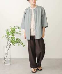 SENSE OF PLACE by URBAN RESEARCH | ノーカラールーズシャツ(5分袖)(シャツ/ブラウス)