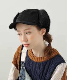 フェイクスエードファーイヤーキャップ
