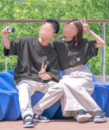 PairPair | ピスネーム付きヘンリーネックTシャツ（ユニセックス）(Tシャツ/カットソー)