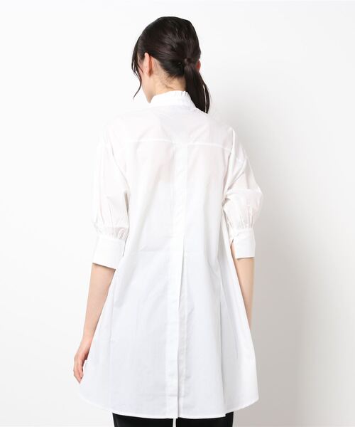 Factor=(ファクターイコール)の「フリル衿ハイネックブラウス(シャツ/ブラウス・レディース・ブラック/オフホワイト・FREE)」の12枚目の写真