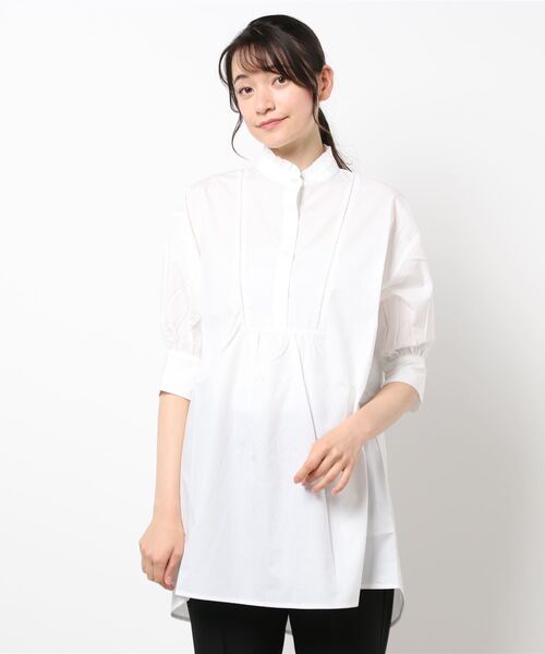 Factor=(ファクターイコール)の「フリル衿ハイネックブラウス(シャツ/ブラウス・レディース・ブラック/オフホワイト・FREE)」の17枚目の写真