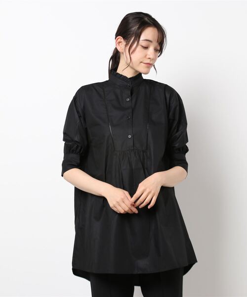 Factor=(ファクターイコール)の「フリル衿ハイネックブラウス(シャツ/ブラウス・レディース・ブラック/オフホワイト・FREE)」の18枚目の写真