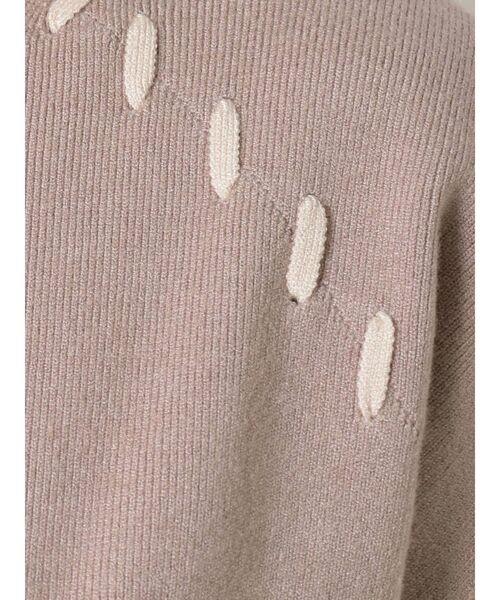 LAGUNAMOON（ラグナムーン）の「ハンドステッチノースリーブニットワンピース（ワンピース・レディース・ライトグレー/ブラック/パープル・SMALL/MEDIUM）」の6枚目の写真