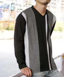 HIDEAWAYS NICOLE | アラカルト配色切替Vネックプルオーバー(Tシャツ/カットソー)