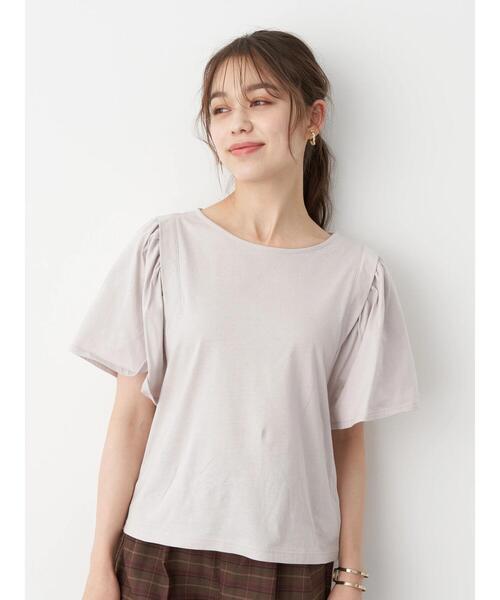 earth music&ecology（アースミュージックアンドエコロジー）の「きれい見えカットソー(袖ひら) ＊（Tシャツ/カットソー・レディース・ピンクベージュ/オフホワイト/ブラック/ミント・FREE）」の9枚目の写真