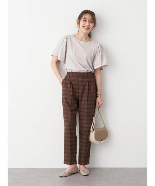 earth music&ecology（アースミュージックアンドエコロジー）の「きれい見えカットソー(袖ひら) ＊（Tシャツ/カットソー・レディース・ピンクベージュ/オフホワイト/ブラック/ミント・FREE）」の15枚目の写真