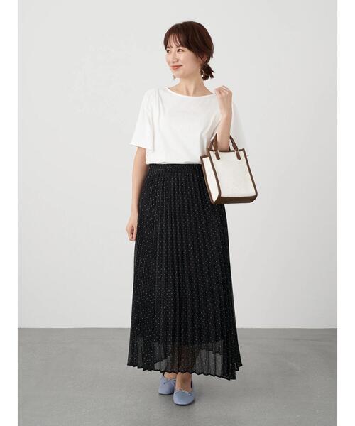 earth music&ecology（アースミュージックアンドエコロジー）の「きれい見えカットソー(袖ひら) ＊（Tシャツ/カットソー・レディース・ピンクベージュ/オフホワイト/ブラック/ミント・FREE）」の19枚目の写真