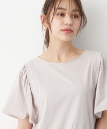 earth music&ecology | きれい見えカットソー(袖ひら) ＊(Tシャツ/カットソー)