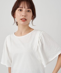 earth music&ecology | きれい見えカットソー(袖ひら) ＊(Tシャツ/カットソー)
