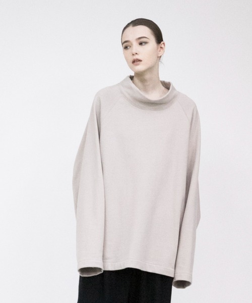 VOAAOV（ヴォアーブ）の「【VOAAOV】 pile shape knitted H/N sweater（スウェット・メンズ・チャコールグレー/グレー/ベージュ/グリーン・1/2）」の3枚目の写真