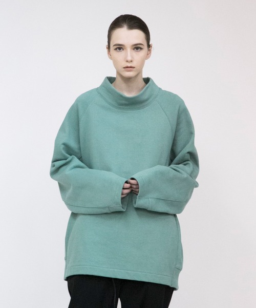 VOAAOV（ヴォアーブ）の「【VOAAOV】 pile shape knitted H/N sweater（スウェット・メンズ・チャコールグレー/グレー/ベージュ/グリーン・1/2）」の4枚目の写真