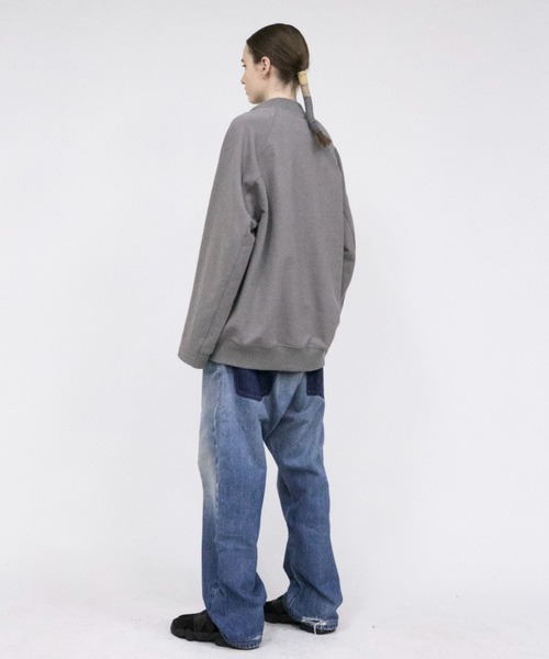 VOAAOV（ヴォアーブ）の「【VOAAOV】 pile shape knitted H/N sweater（スウェット・メンズ・チャコールグレー/グレー/ベージュ/グリーン・1/2）」の14枚目の写真