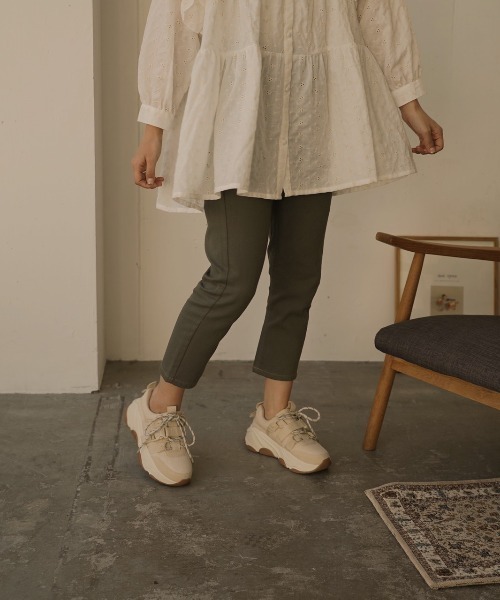 moi tytto（モイテュット）の「アンクルステッチ パンツ（その他パンツ・レディース・カーキ/ベージュ・SMALL/MEDIUM）」の6枚目の写真