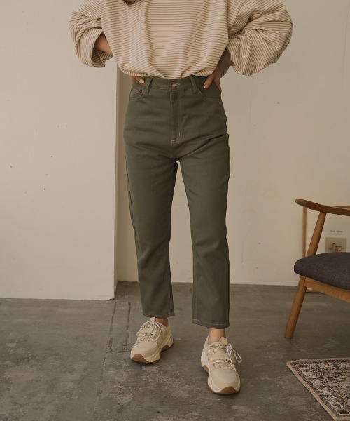 moi tytto（モイテュット）の「アンクルステッチ パンツ（その他パンツ・レディース・カーキ/ベージュ・SMALL/MEDIUM）」の14枚目の写真