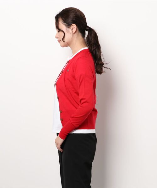 Vivienne Westwood(ヴィヴィアンウエストウッド)の「ファインウールベーシッククルーネックカーディガン(ニット/セーター・レディース・ベージュ/レッド/ブルー/ブラック・SMALL/LARGE/MEDIUM)」の5枚目の写真