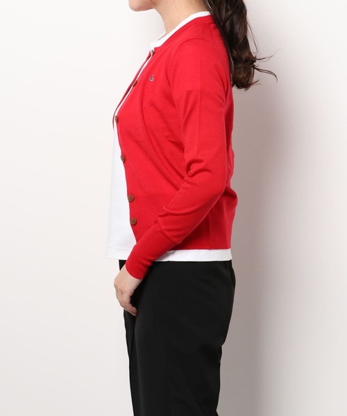 Vivienne Westwood(ヴィヴィアンウエストウッド)の「ファインウールベーシッククルーネックカーディガン(ニット/セーター・レディース・ベージュ/レッド/ブルー/ブラック・SMALL/LARGE/MEDIUM)」の7枚目の写真