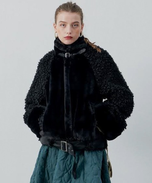 Belle vintage】レザーベルトボリュームボアジャケットⅡ（その他