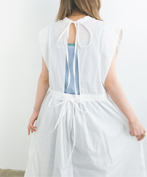 nemne store(ネンネストア)の「ふわふわ浮かぶノースリリボンワンピース(ワンピース・レディース・ベージュ/オフホワイト/モカ・フリー)」の11枚目の写真