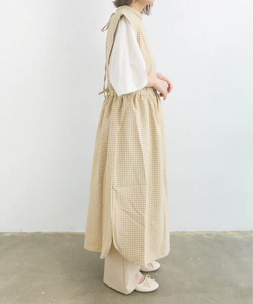 nemne store(ネンネストア)の「ふわふわ浮かぶノースリリボンワンピース(ワンピース・レディース・ベージュ/オフホワイト/モカ・フリー)」の19枚目の写真
