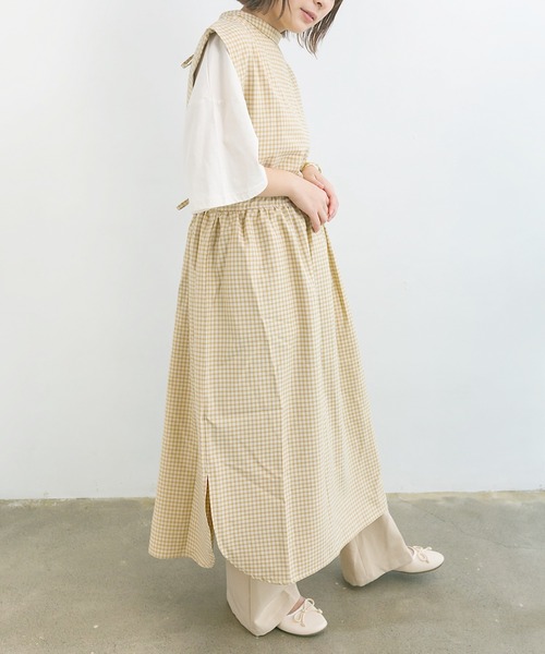 nemne store(ネンネストア)の「ふわふわ浮かぶノースリリボンワンピース(ワンピース・レディース・ベージュ/オフホワイト/モカ・フリー)」の12枚目の写真