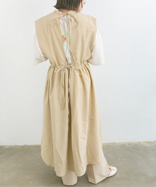 nemne store(ネンネストア)の「ふわふわ浮かぶノースリリボンワンピース(ワンピース・レディース・ベージュ/オフホワイト/モカ・フリー)」の7枚目の写真