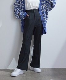 vis-`a-vis | 【vis-`a-vis】美シルエットハイウエストカラーフレアパンツ【洗濯機可】(スラックス)