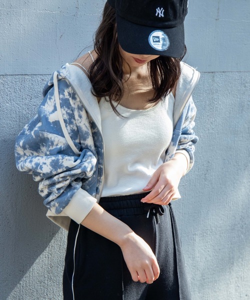 WEGO（ウィゴー）の「WEGO/ショートジップパーカー（パーカー・レディース・ブルー/ダークグリーン/オートミール/ホワイト/ブラック/パープル/グリーン/その他1/その他2・FREE）」の8枚目の写真