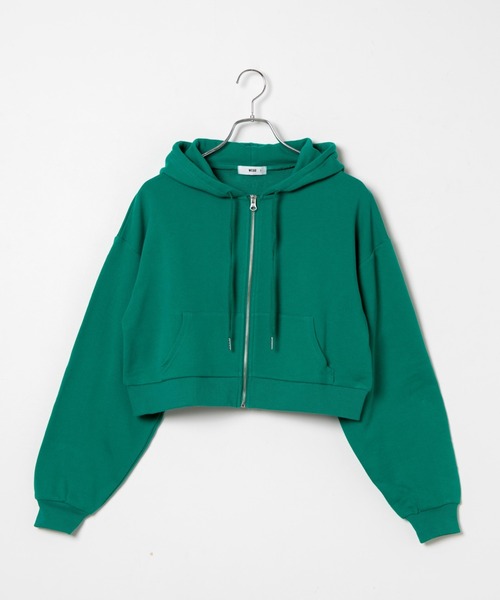 WEGO（ウィゴー）の「WEGO/ショートジップパーカー（パーカー・レディース・ブルー/ダークグリーン/オートミール/ホワイト/ブラック/パープル/グリーン/その他1/その他2・FREE）」の11枚目の写真