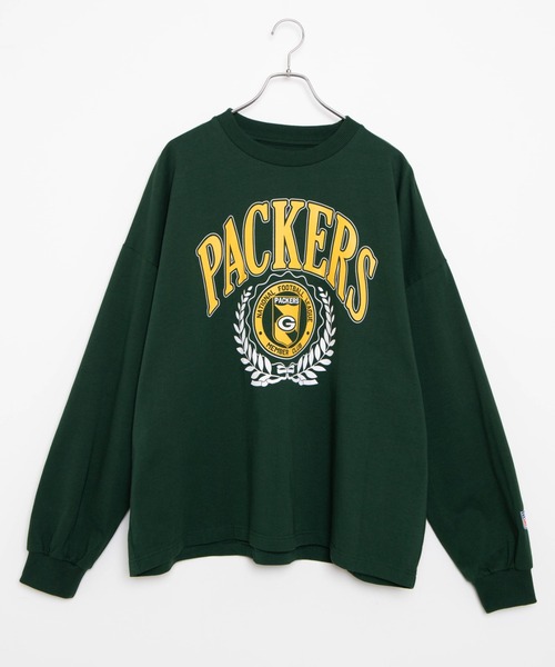 NFL(ナショナルフットボールリーグ )の「∴WEGO/NFL別注 ヘビーウエイトビックシルエットロンT(Tシャツ/カットソー・メンズ・ダークグリーン/杢グレー・MEDIUM/LARGE)」の17枚目の写真