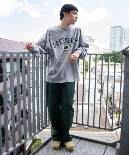 NFL(ナショナルフットボールリーグ )の「∴WEGO/NFL別注 ヘビーウエイトビックシルエットロンT(Tシャツ/カットソー・メンズ・ダークグリーン/杢グレー・MEDIUM/LARGE)」の16枚目の写真