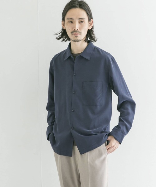 URBAN RESEARCH（アーバンリサーチ）の「パウダーポプリンボックスシャツ（シャツ/ブラウス・メンズ・ネイビー/カーキ/ブラウン/ライトグレー・MEDIUM/LARGE）」の4枚目の写真