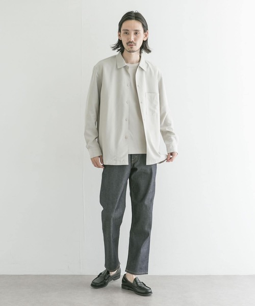 URBAN RESEARCH（アーバンリサーチ）の「パウダーポプリンボックスシャツ（シャツ/ブラウス・メンズ・ネイビー/カーキ/ブラウン/ライトグレー・MEDIUM/LARGE）」の10枚目の写真