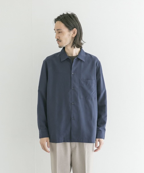 URBAN RESEARCH（アーバンリサーチ）の「パウダーポプリンボックスシャツ（シャツ/ブラウス・メンズ・ネイビー/カーキ/ブラウン/ライトグレー・MEDIUM/LARGE）」の11枚目の写真