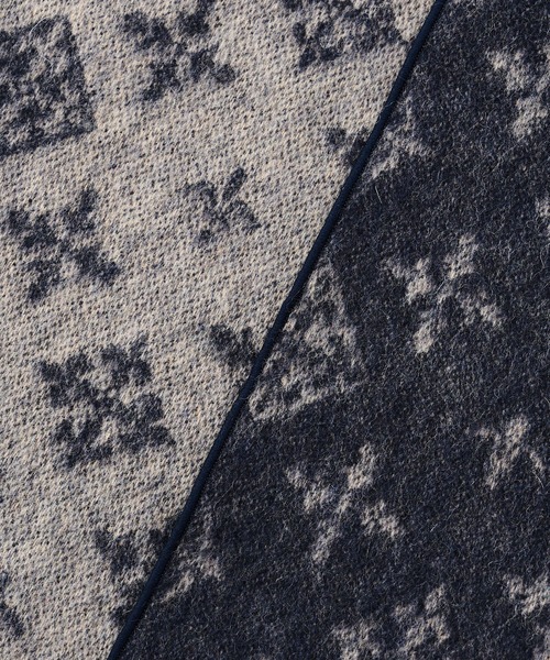 russet(ラシット)の「<尾州産>モノグラムストール(B-005)(ストール/ショール・レディース・サックスブルー/チャコールグレー/ベージュ/アイボリー/ネイビー/イエロー/ホワイト/ピンク/グレー・FREE)」の19枚目の写真