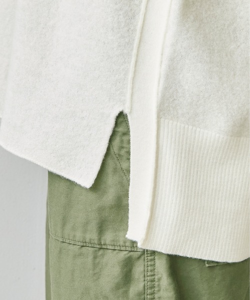 note et silence （ノートエシロンス）の「DEVON BOILE WOOL アウトリンキングプルオーバー（ニット/セーター・レディース・オフホワイト/チャコールグレー/サックスブルー・FREE）」の17枚目の写真