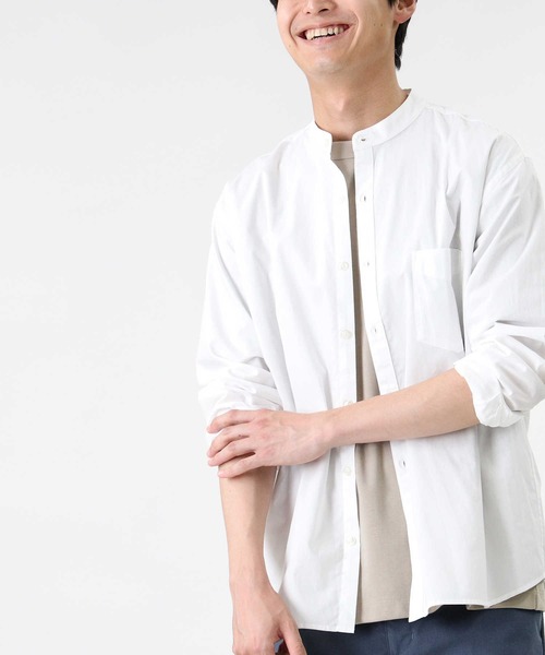 BACK NUMBER（バックナンバー）の「【BACK NUMBER】ブロードバンドカラーシャツ（シャツ/ブラウス・メンズ・サックスブルー/ホワイト/ブラック・XL/M/L/S）」の2枚目の写真