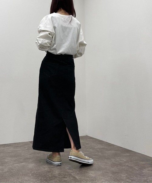 apres jour mignon（アプレジュールミニョン）の「デニムペンシルスカート【ZOZOTOWN限定アイテム】（スカート・レディース・ブラック/ダークブルー・X-LARGE/SMALL/MEDIUM）」の9枚目の写真