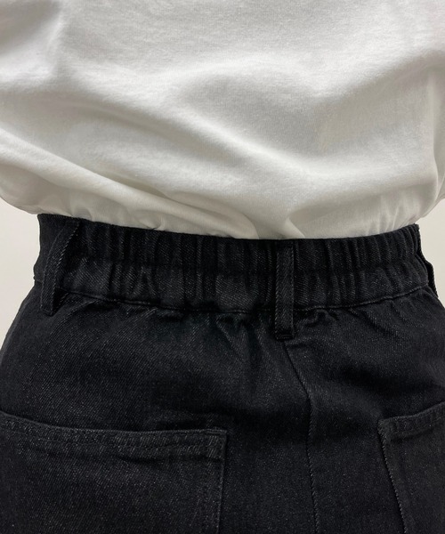 apres jour mignon（アプレジュールミニョン）の「デニムペンシルスカート【ZOZOTOWN限定アイテム】（スカート・レディース・ブラック/ダークブルー・X-LARGE/SMALL/MEDIUM）」の10枚目の写真