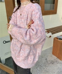 あったかクルーネックニットトップス