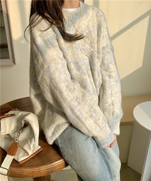 MAISON DE THERESE(メゾン ド テレーズ)の「あったかクルーネックニットトップス(ニット/セーター・レディース・ピンク/ブルー・FREE)」の5枚目の写真