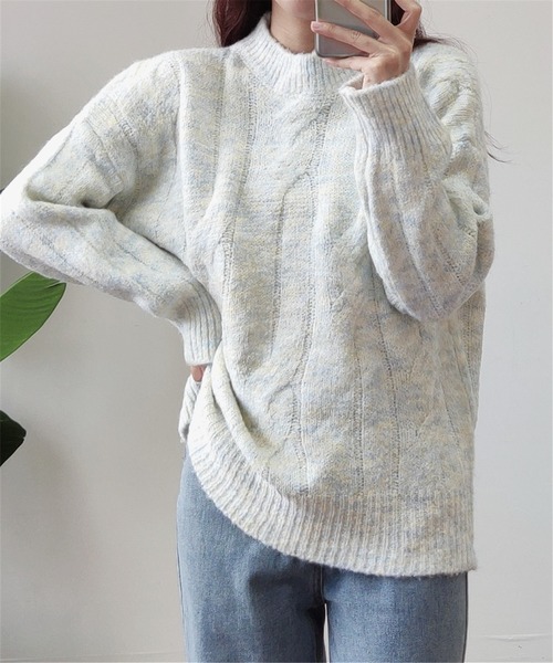 MAISON DE THERESE(メゾン ド テレーズ)の「あったかクルーネックニットトップス(ニット/セーター・レディース・ピンク/ブルー・FREE)」の13枚目の写真