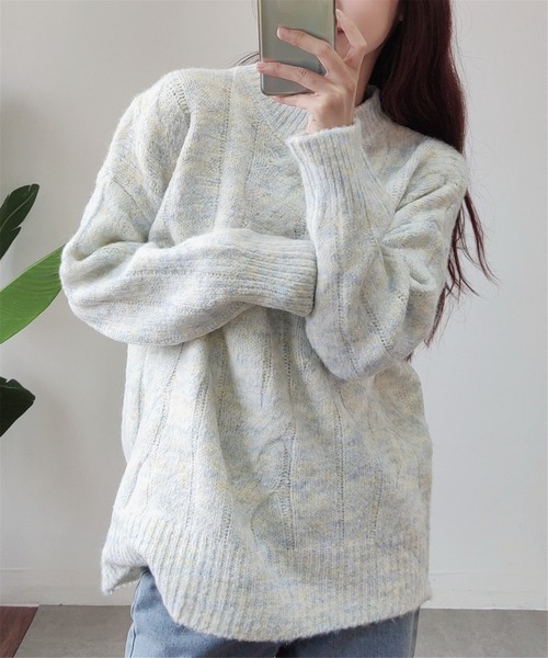 MAISON DE THERESE(メゾン ド テレーズ)の「あったかクルーネックニットトップス(ニット/セーター・レディース・ピンク/ブルー・FREE)」の16枚目の写真