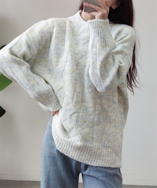 MAISON DE THERESE(メゾン ド テレーズ)の「あったかクルーネックニットトップス(ニット/セーター・レディース・ピンク/ブルー・FREE)」の17枚目の写真